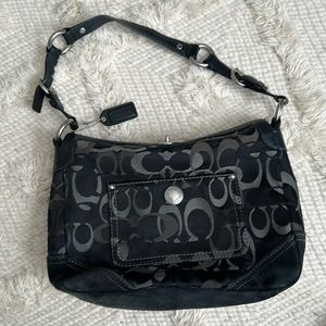 Coach Optic Signature Shoulder Bag (Black)
